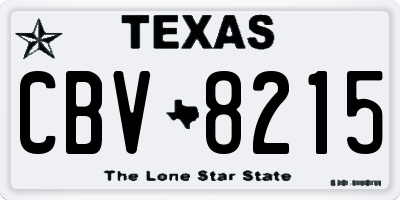 TX license plate CBV8215
