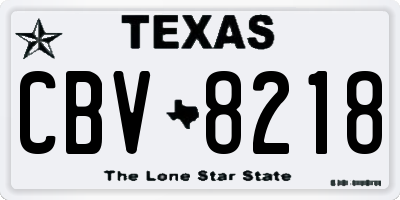 TX license plate CBV8218