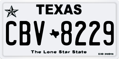 TX license plate CBV8229