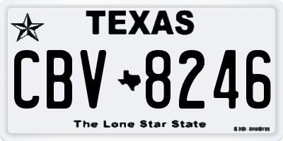 TX license plate CBV8246