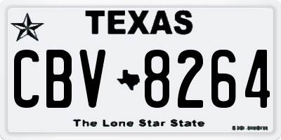 TX license plate CBV8264
