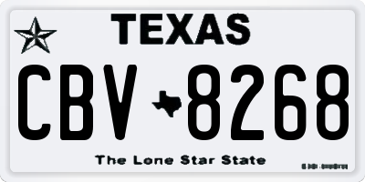 TX license plate CBV8268