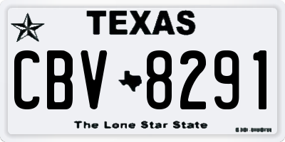 TX license plate CBV8291