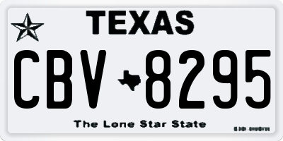 TX license plate CBV8295
