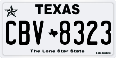TX license plate CBV8323