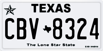 TX license plate CBV8324