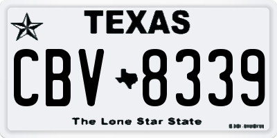 TX license plate CBV8339