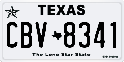 TX license plate CBV8341