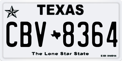 TX license plate CBV8364