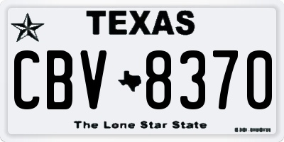 TX license plate CBV8370