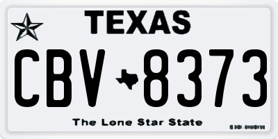 TX license plate CBV8373