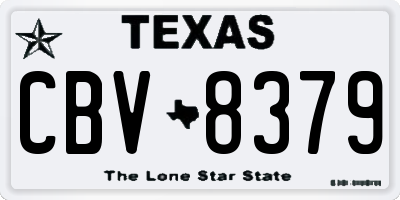 TX license plate CBV8379