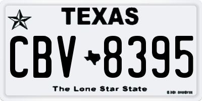 TX license plate CBV8395