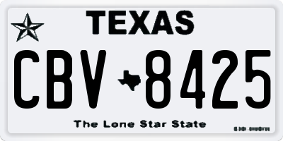 TX license plate CBV8425