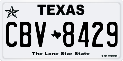 TX license plate CBV8429