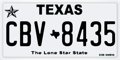TX license plate CBV8435