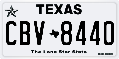 TX license plate CBV8440
