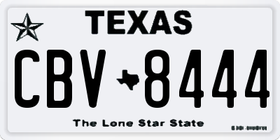 TX license plate CBV8444