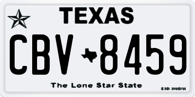 TX license plate CBV8459