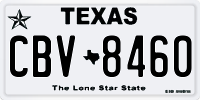 TX license plate CBV8460