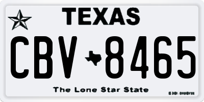 TX license plate CBV8465