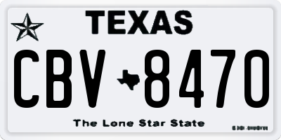 TX license plate CBV8470