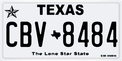 TX license plate CBV8484