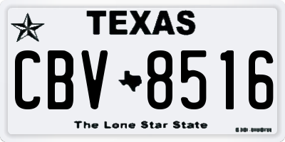 TX license plate CBV8516
