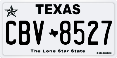 TX license plate CBV8527