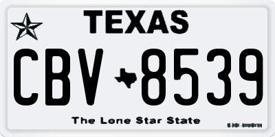 TX license plate CBV8539