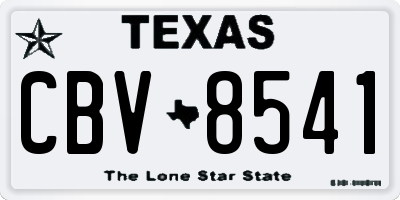 TX license plate CBV8541