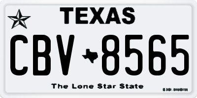 TX license plate CBV8565