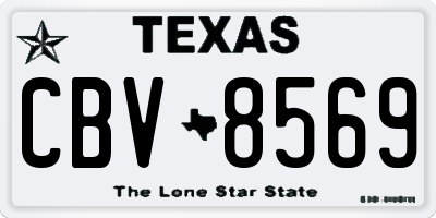 TX license plate CBV8569