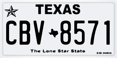 TX license plate CBV8571