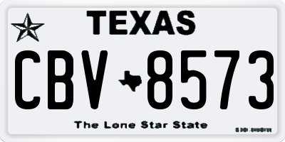 TX license plate CBV8573