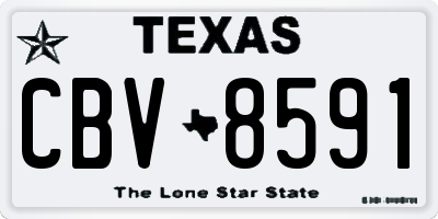TX license plate CBV8591