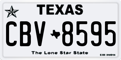 TX license plate CBV8595