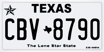 TX license plate CBV8790