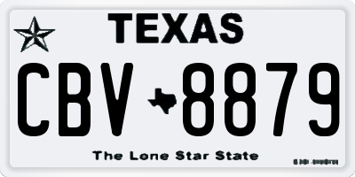 TX license plate CBV8879
