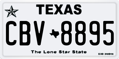 TX license plate CBV8895