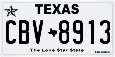 TX license plate CBV8913