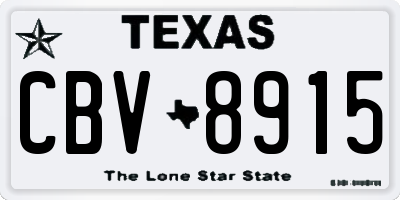 TX license plate CBV8915