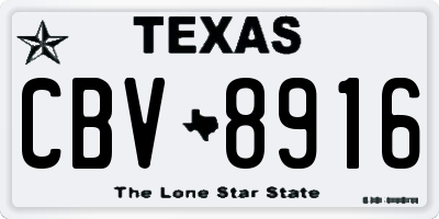 TX license plate CBV8916