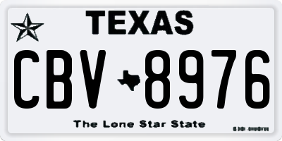 TX license plate CBV8976