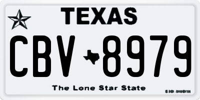 TX license plate CBV8979