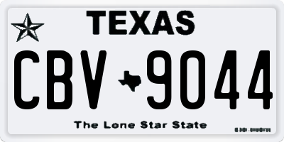 TX license plate CBV9044
