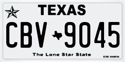 TX license plate CBV9045