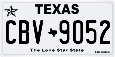 TX license plate CBV9052