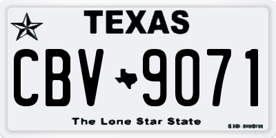 TX license plate CBV9071