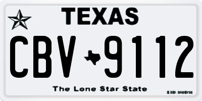 TX license plate CBV9112